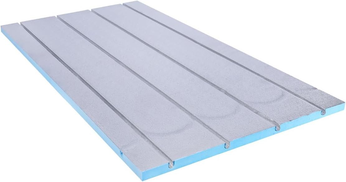 Belvit Fußbodenheizung Platte XPS 500 120×60×2,5 cm, Fußbodenheizungsplatte, Trockenbau, (1-tlg), Warmwasser, Systemplatte & Heizrohr, Feuchtraum geeignet