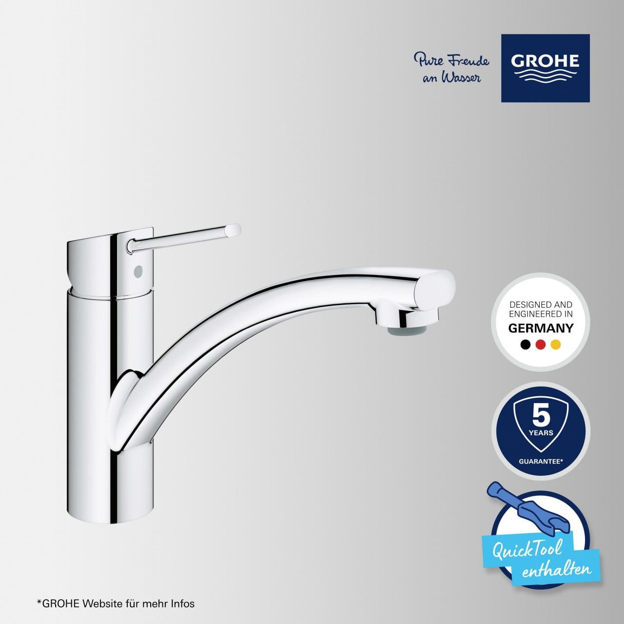 Grohe Küchenarmatur Grohe Spültischarmatur Swift verchromt