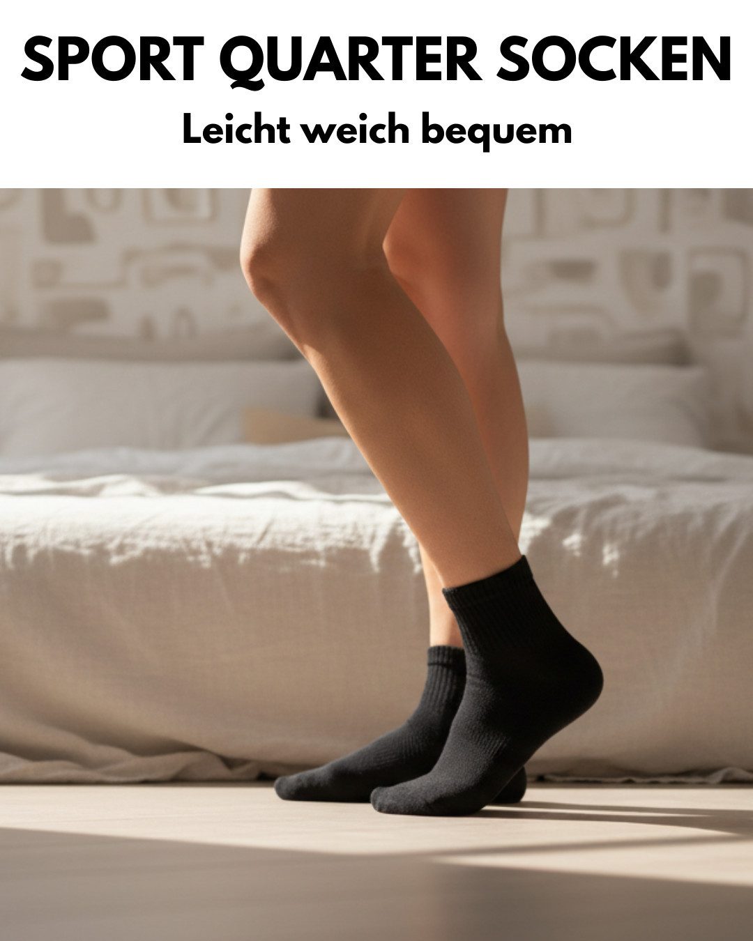 sockenkauf24 Sportsocken 10 Paar kurze Tennissocken Quarter Sportsocken Herren Damen Baumwolle (10-Paar) verstärkte Ferse & Fußspitze, gepolsterte Sohle, Atmungsaktiv