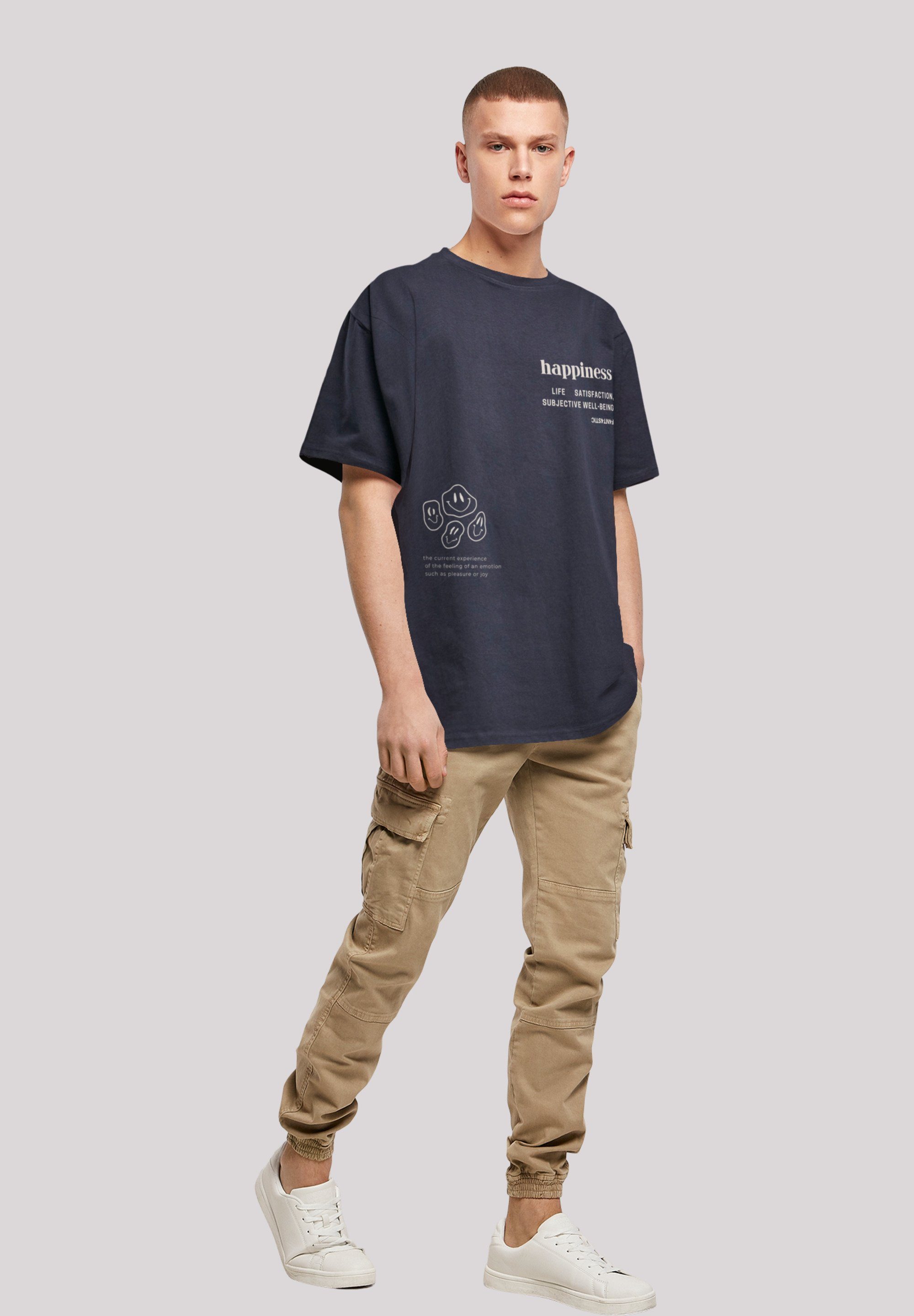OVERSIZE TEE happiness navy F4NT4STIC T-Shirt Print