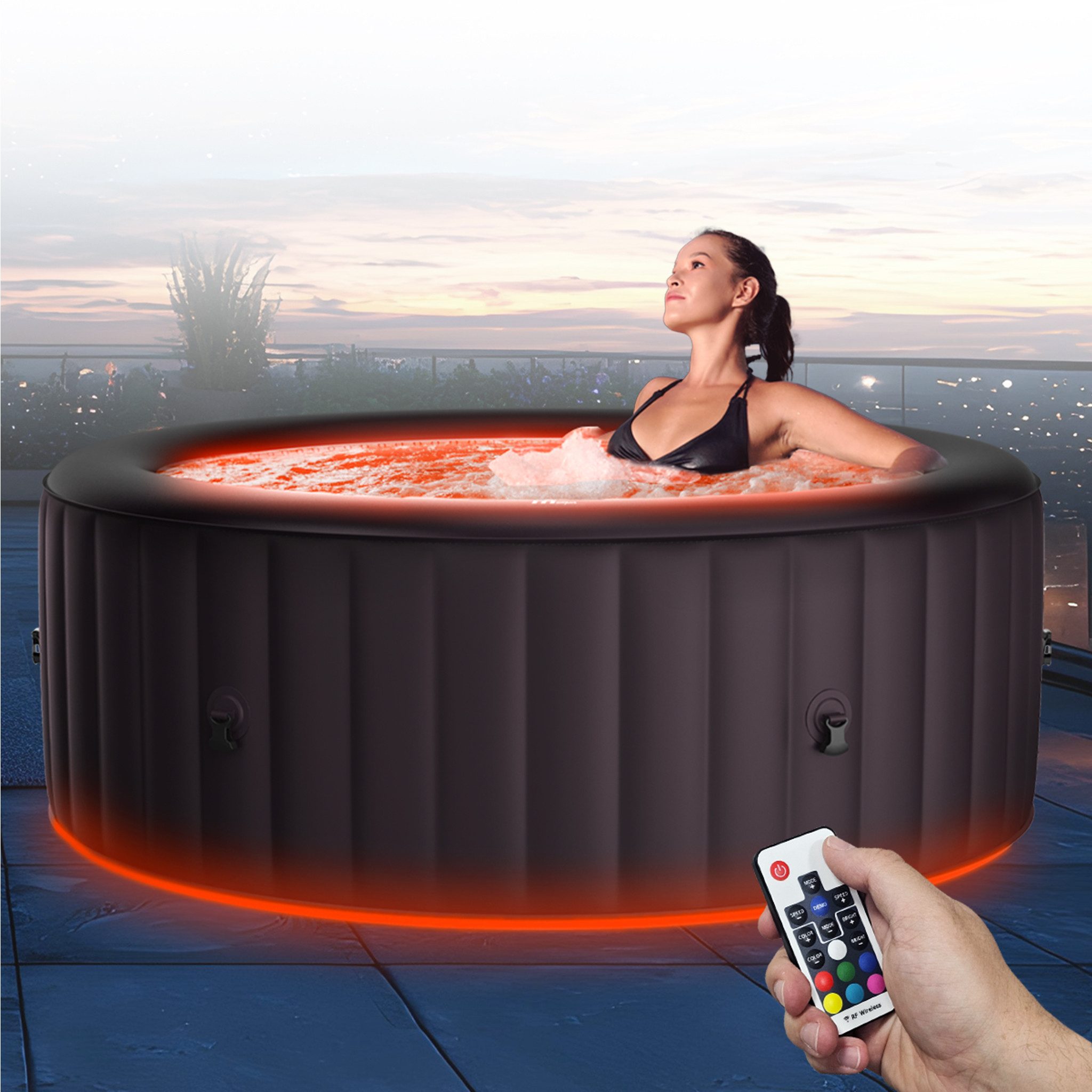 mSpa Whirlpool Aurora U-AU062 aufblasbarer Whirlpool, (Whirlpool Outdoor 6 günstig online kaufen