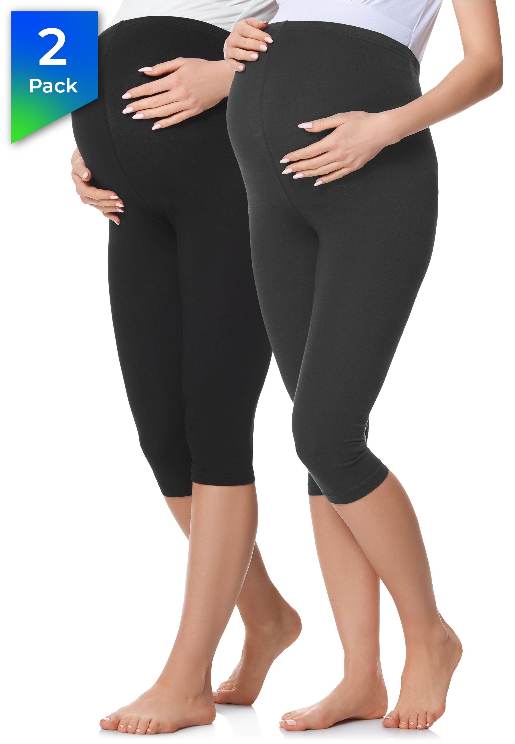 Umstandsleggings 3/4 Umstandhose 2Pack BE20-229