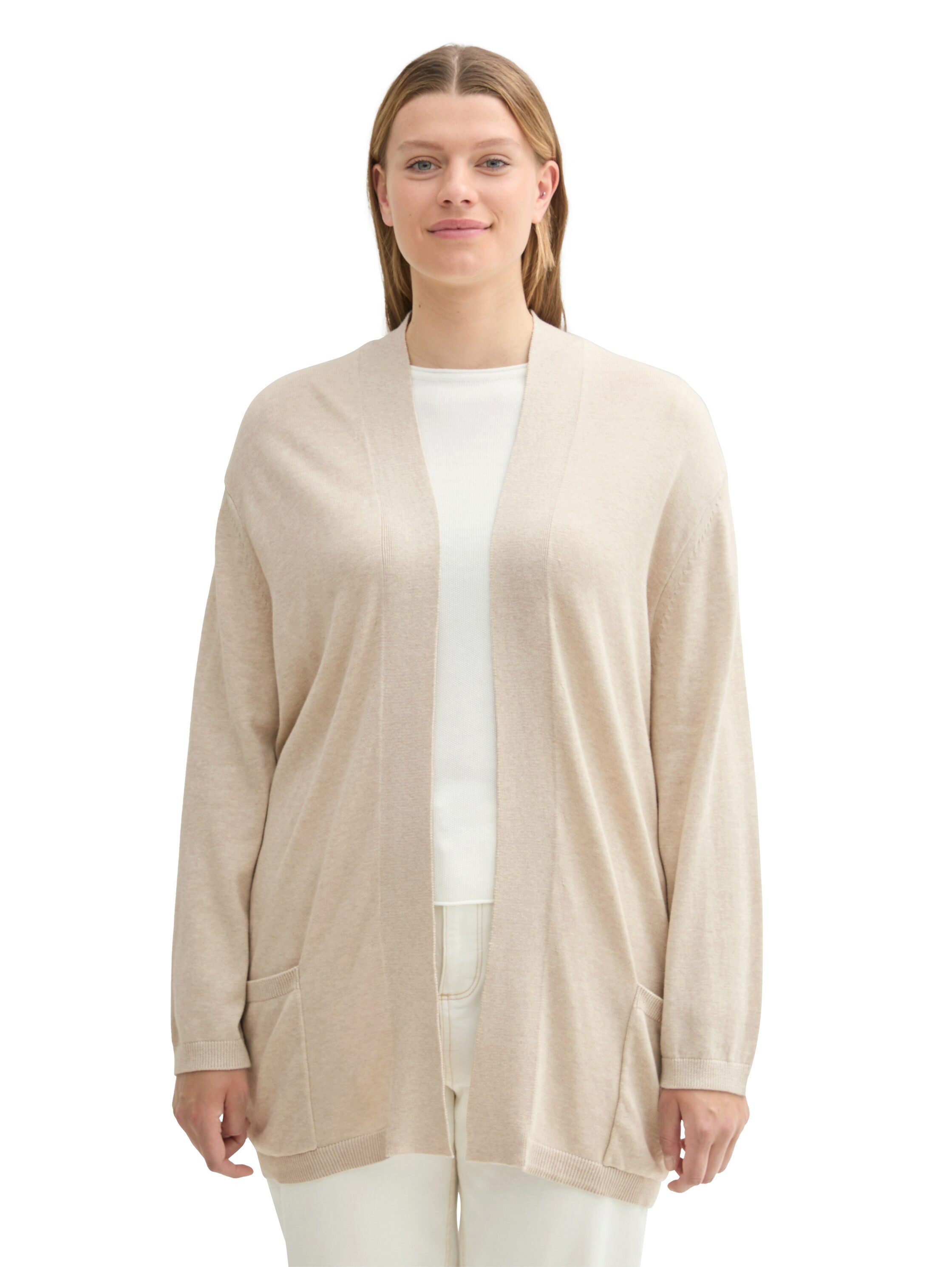 TOM TAILOR Strickpullover Plus - Strickjacke mit Taschen