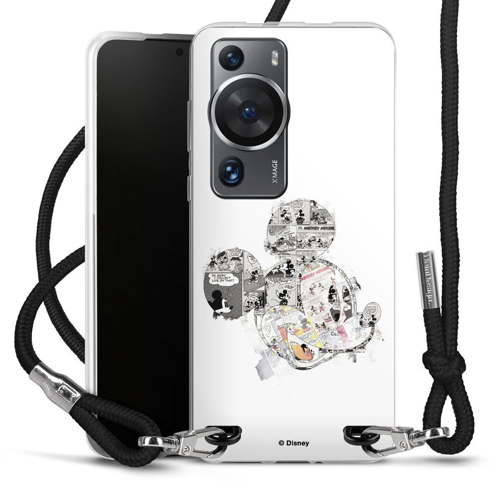 DeinDesign Handyhülle Mickey Mouse Offizielles Lizenzprodukt Disney Mickey Mouse - Collage, Huawei P60 Pro Handykette Hülle mit Band Case zum Umhängen