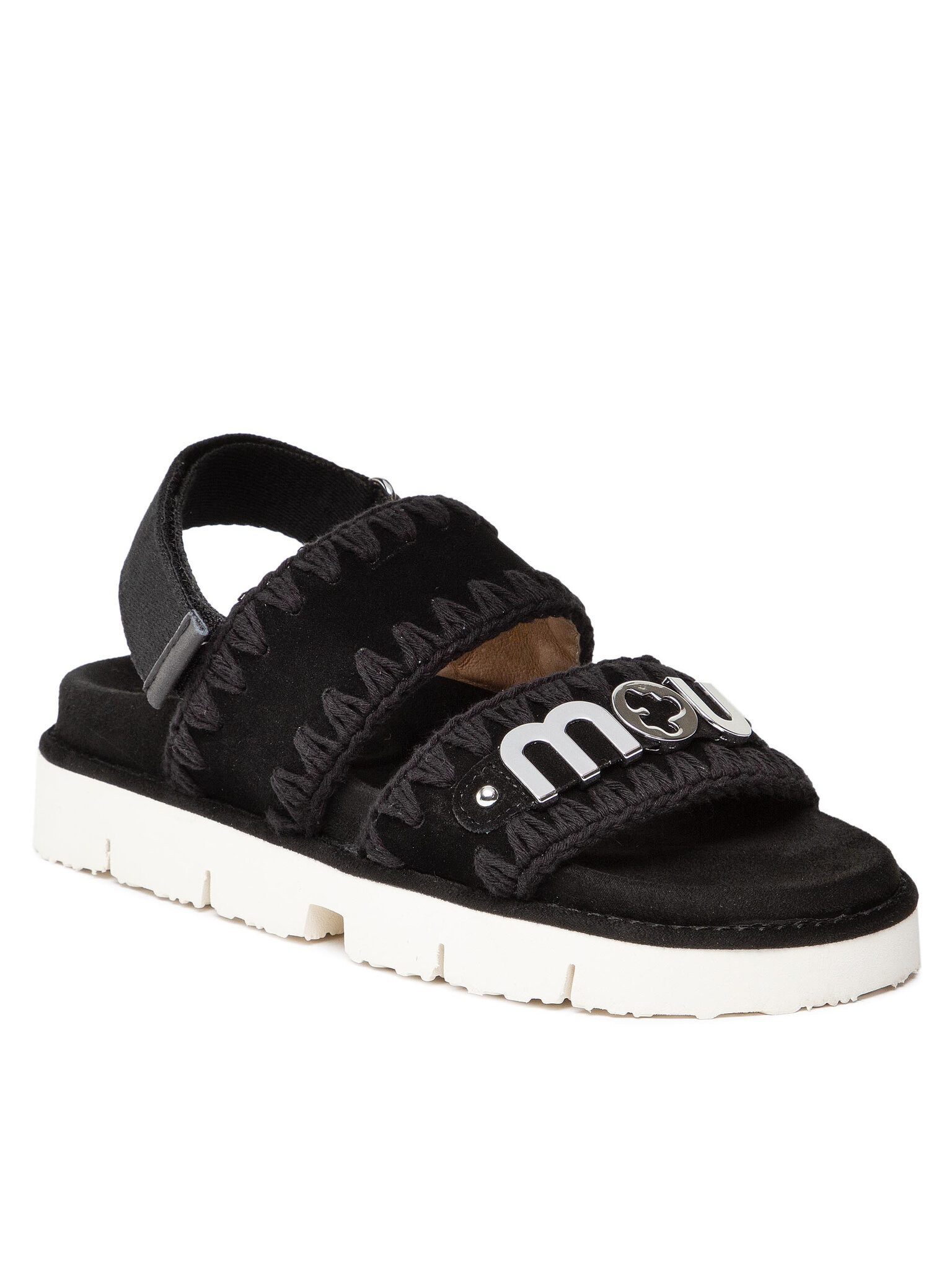 MOU Mou Damen Сандалі MOU-SW461001A NEW BIO SANDAL BACK STRAP - BI BLACK/ Sandale
