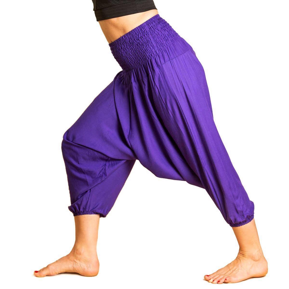 PANASIAM Haremshose Aladinhose für Kinder oder als 3/4-Hose Pumphose Freizeithose Haremshose als Caprihose aus hochwertiger natürlicher Viskose