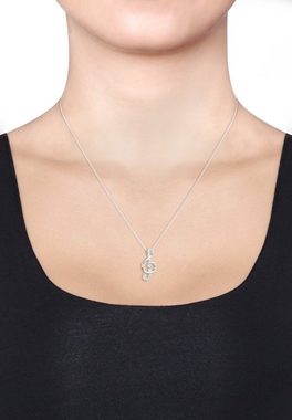 Elli Collierkettchen Notenschlüssel Zirkonia 925 Sterling Silber