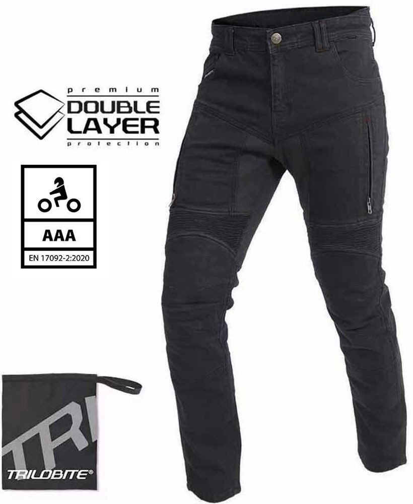 Trilobite Motorradhose Parado Doublelayer AAAA Slim Fit