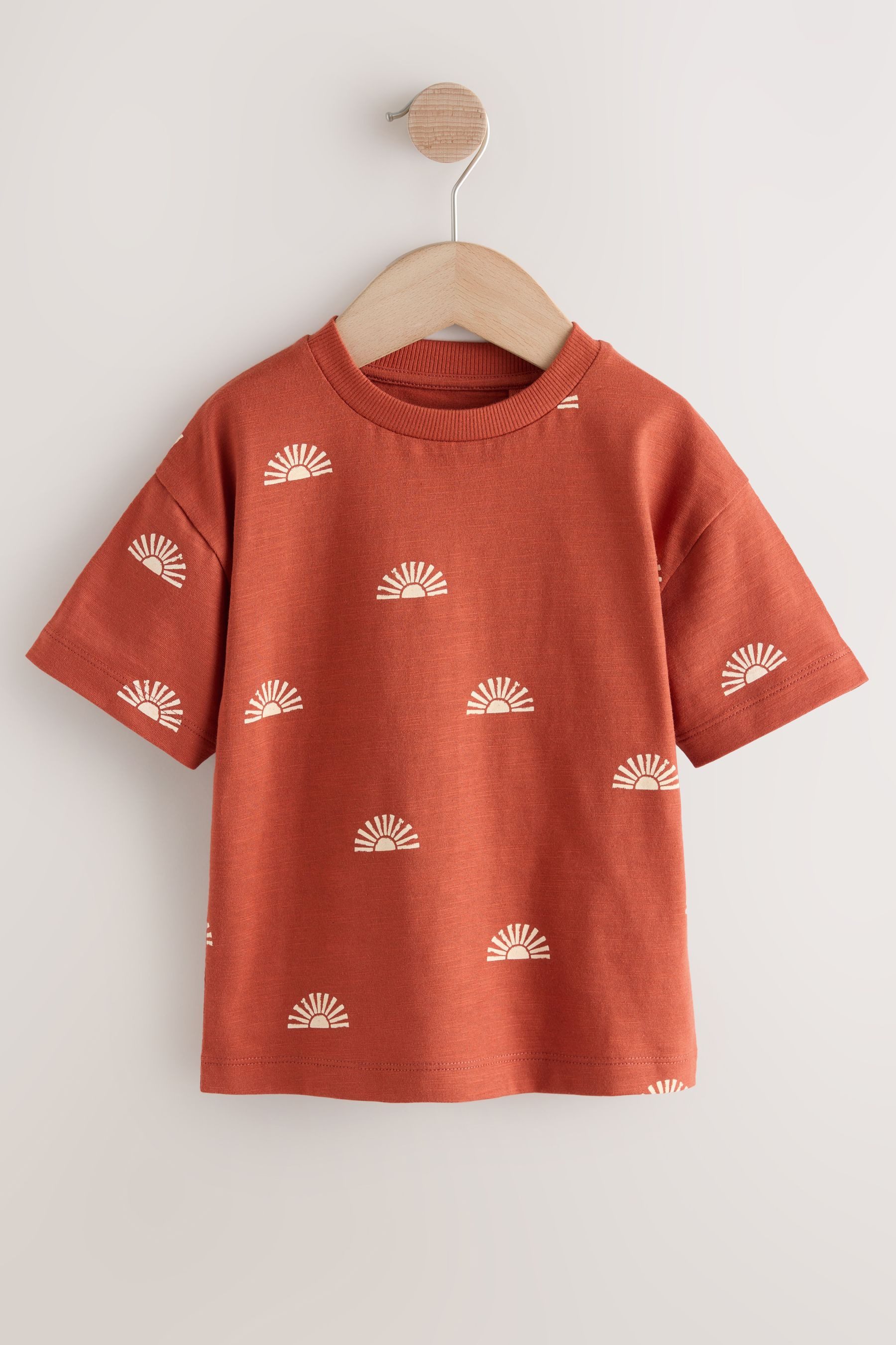 Next T-Shirt T-Shirt mit kurzen Ärmeln, durchgehend bedruckt (1-tlg)