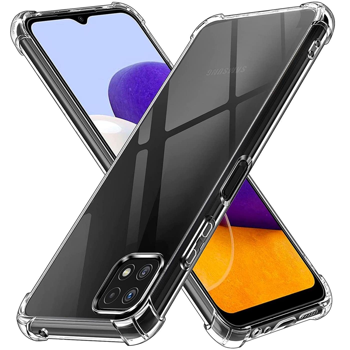 CoolGadget Handyhülle Anti Shock Rugged Case für Samsung Galaxy A22 5G 6,6 Zoll, Slim Cover mit Kantenschutz Schutzhülle für Samsung A22 5G Hülle