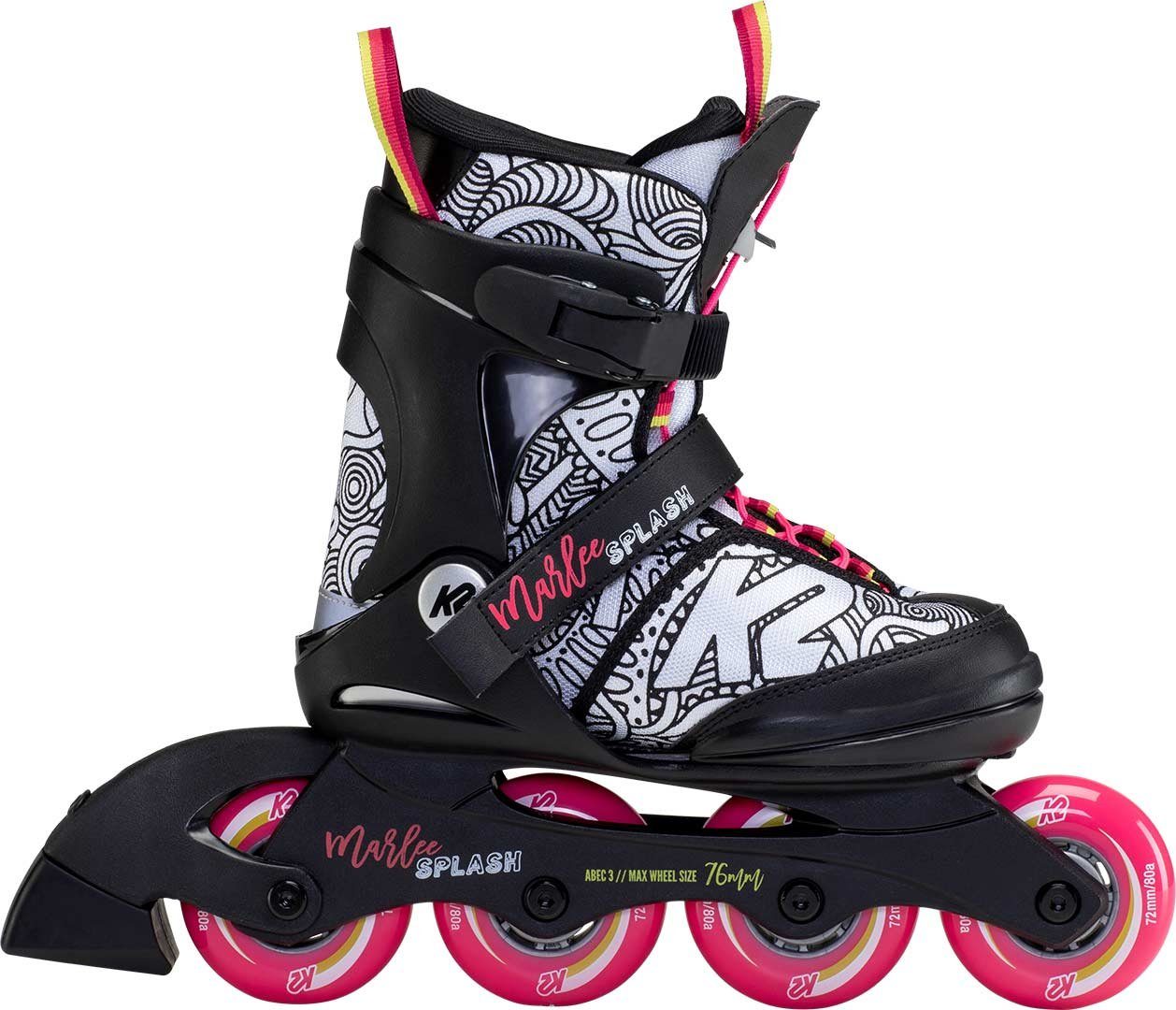 SPLASH Skate black/pink/splash Kinder K2 K2 Inline Inlineskates MARLEE