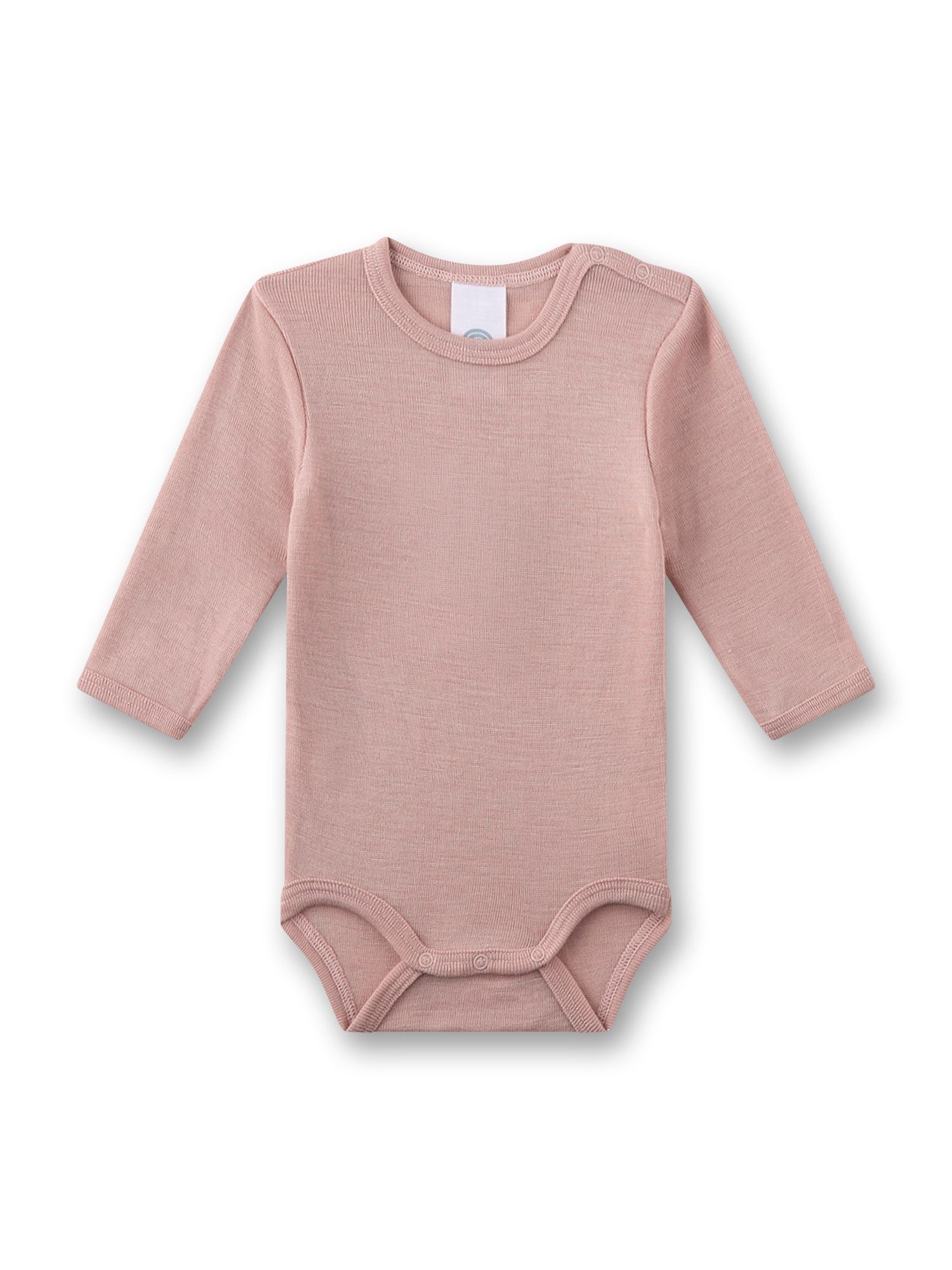 Sanetta Langarmbody Langarmbody aus Wolle und Seide