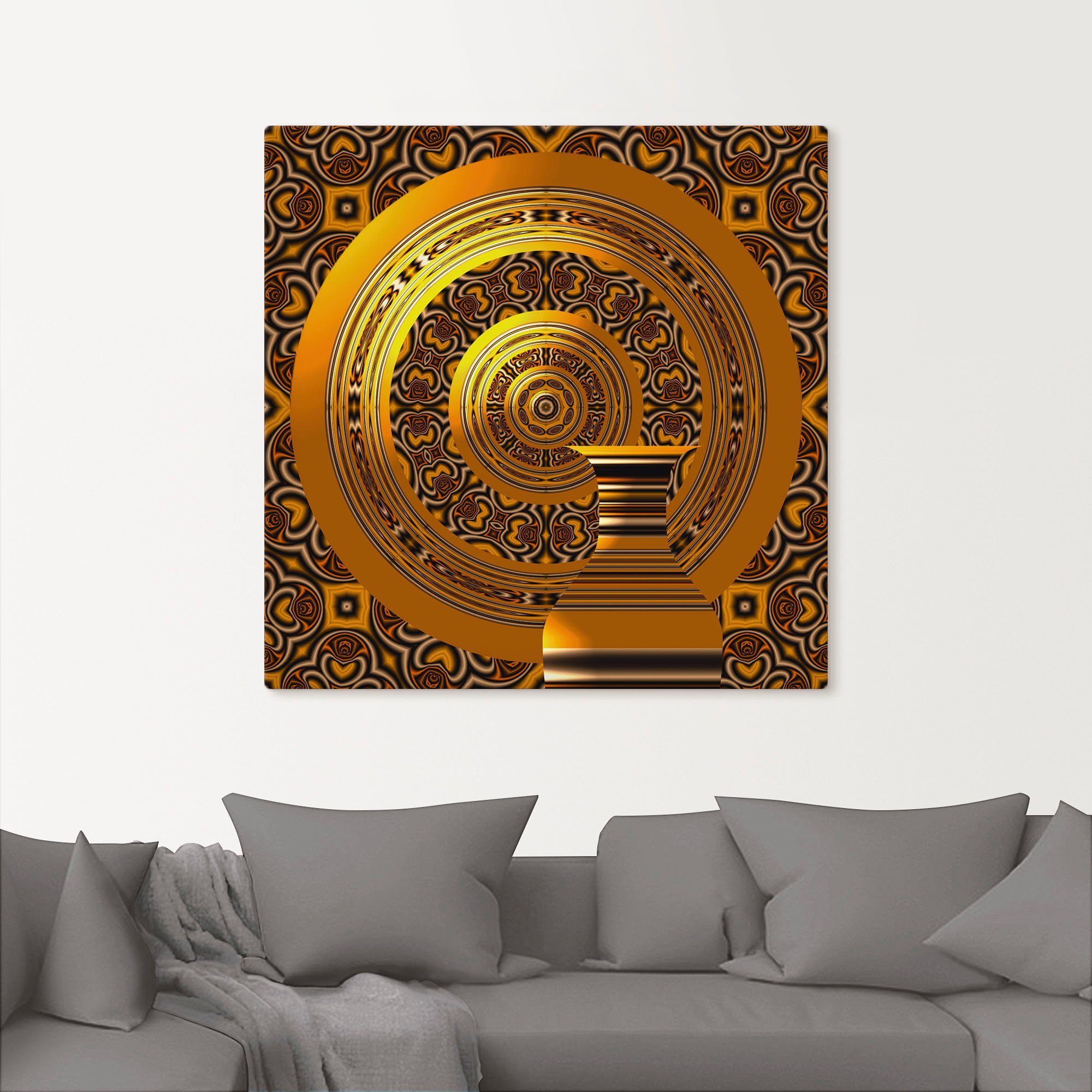 Artland Wandbild »Goldgelber Teller mit Karaffe«, Muster (1 Stück), in vielen Größen & Produktarten - Alubild / Outdoorbild für den Außenbereich, Leinwandbild, Poster, Wandaufkleber / Wandtattoo auch für Badezimmer geeignet-kaufen