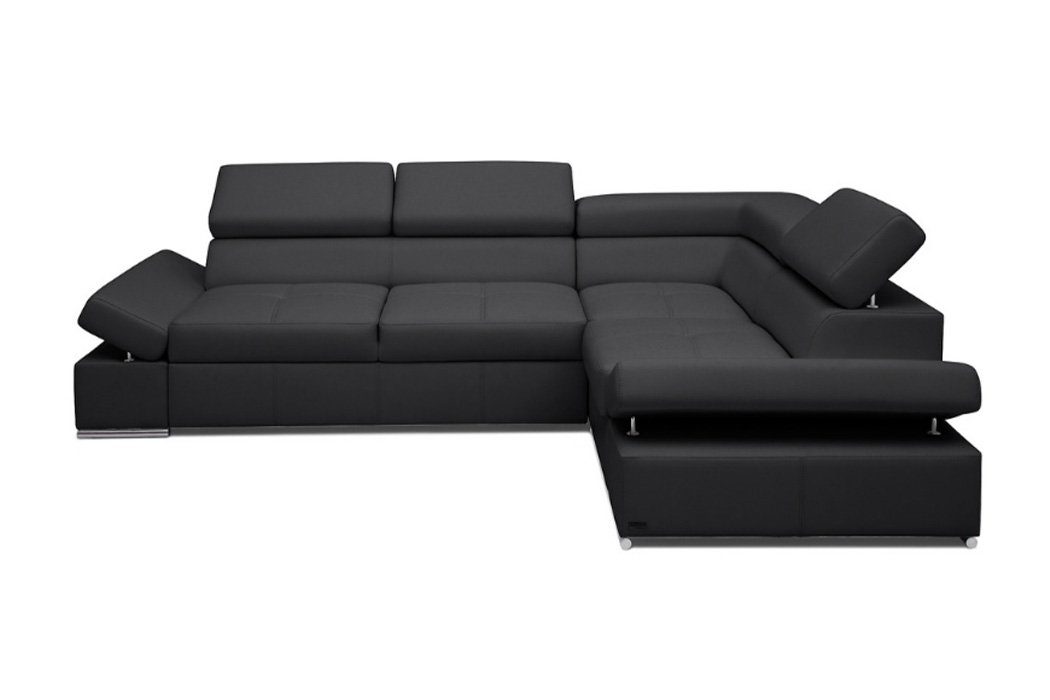 JVmoebel Ecksofa, Ecksofa Moderne Sofa Eck Couch Garnitur Wohnlandschaft Schwarz