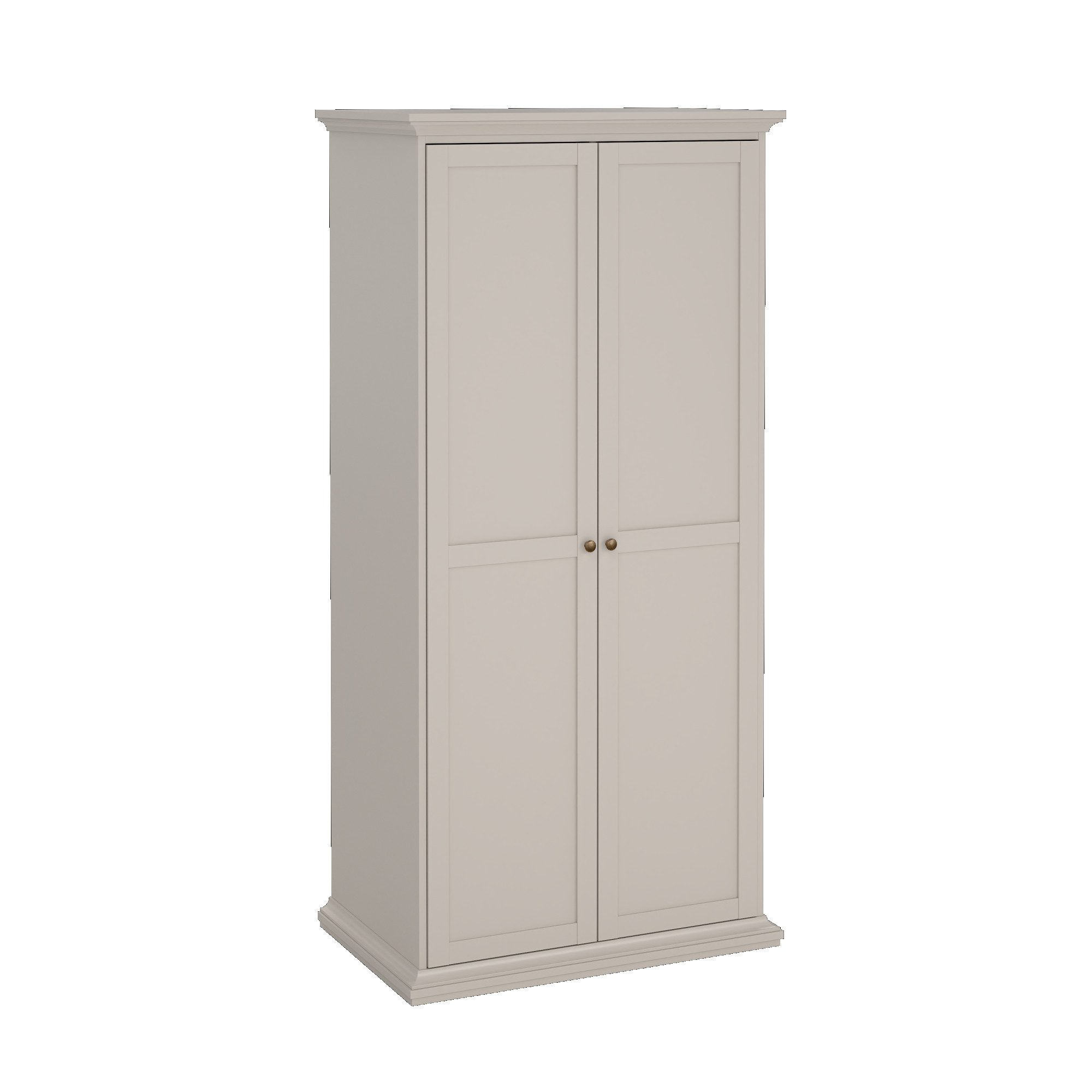 Home affaire Garderobenschrank Paris, Kleiderschrank mit 2 Türen und viel Stauraum (B/T/H: 96,2/60,5/200,56 cm) mit Kleiderstange und Regalböden