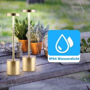 iscooter Tischleuchte Tischlampe Kabellos Dimmbare Touch Control Led Tischlampe Akku, Metall, warmweiß, kaltweiß, neutralweiß, IP45 Wasserdichte für Aussen Schlafzimmer Bar Restaurant