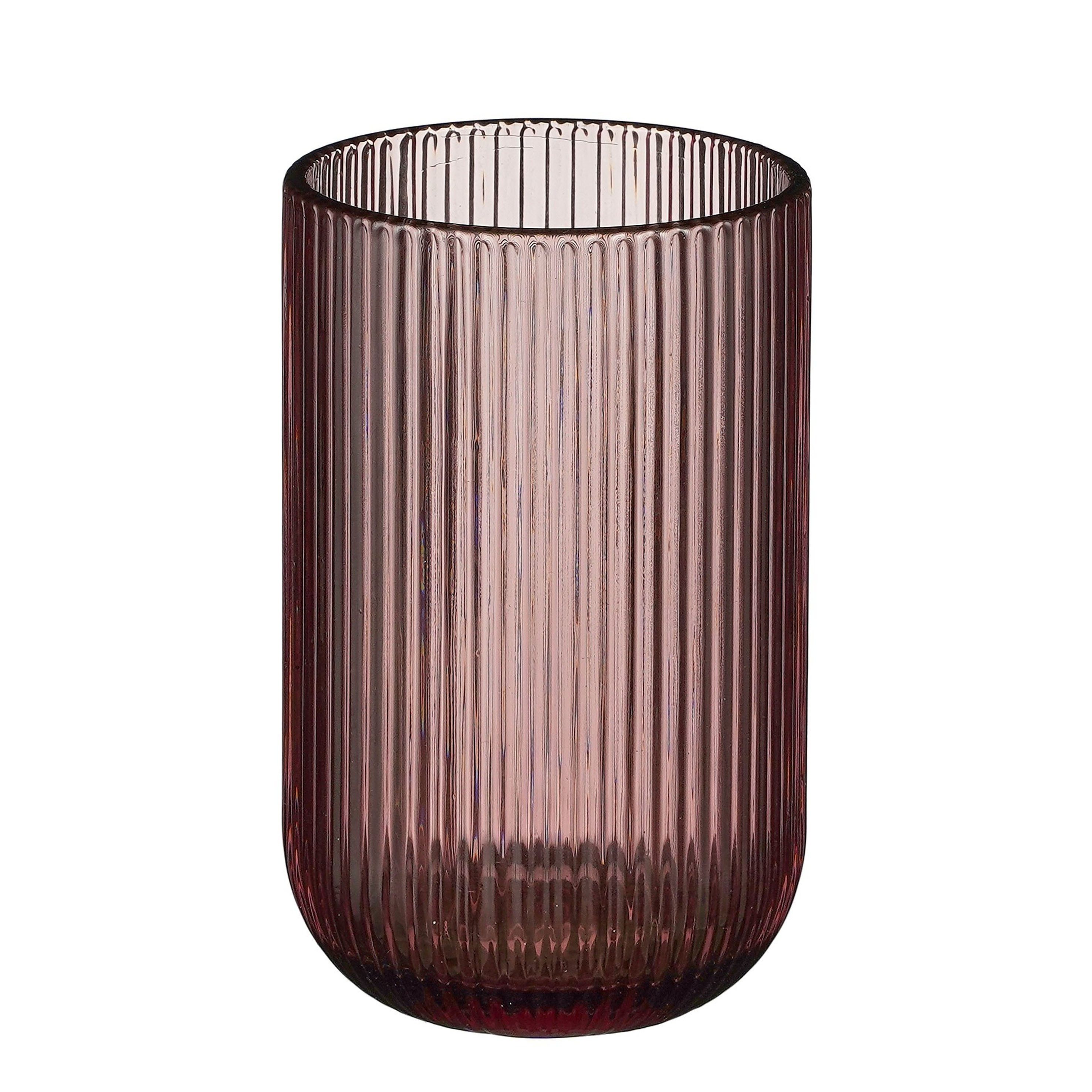Mica Decorations Merlot Drinking Glass - Set of 6 - 400 ml - Glass - Purple, Glas