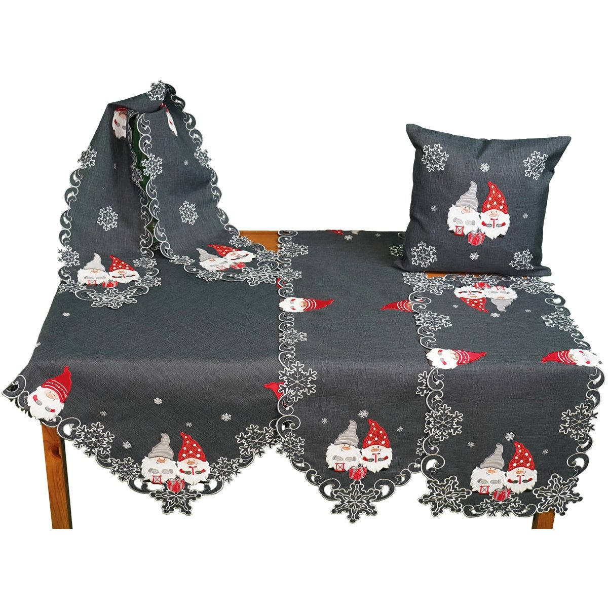 matches21 HOME & HOBBY Tischdecke Tischläufer AMIRA Weihnachten Wichtel Pol günstig online kaufen