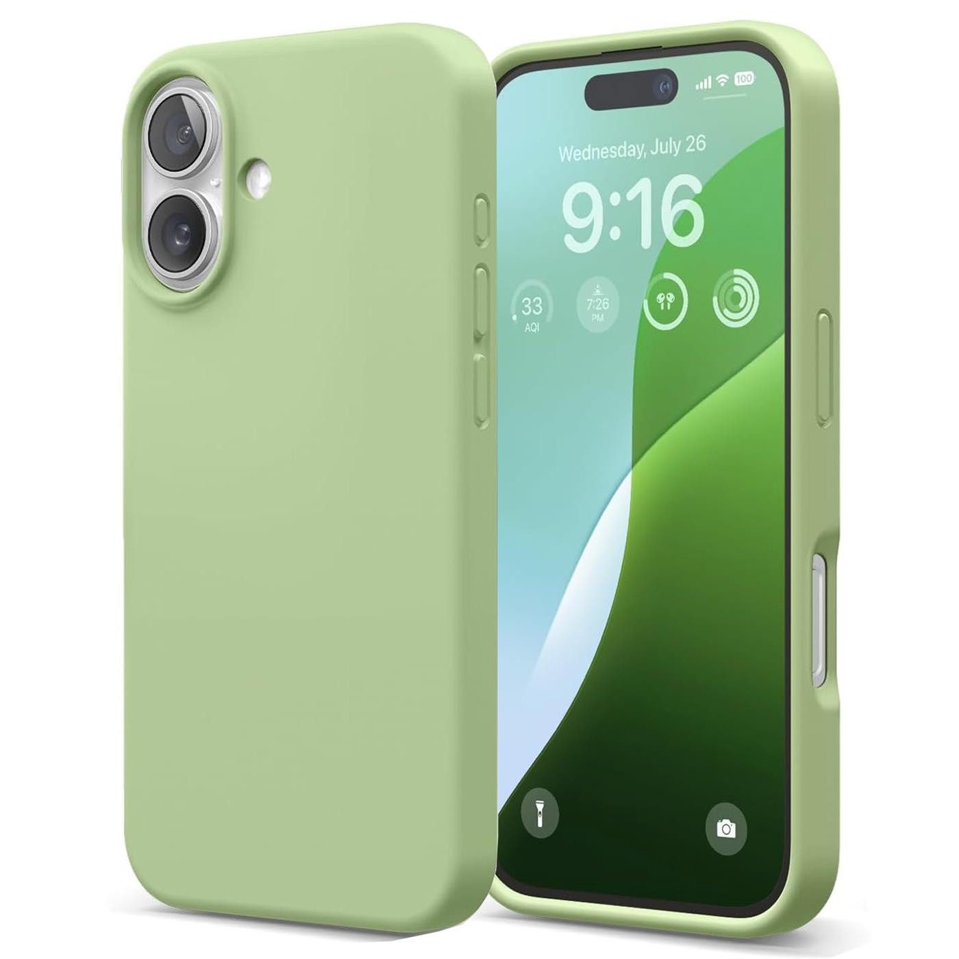 CoolGadget Handyhülle Silikon Case für das Apple iPhone 16 Plus Slim TPU Cover 6,7 Zoll, Weiche Schutz Hülle mit Innen Fleece aus Stoff Handy Tasche