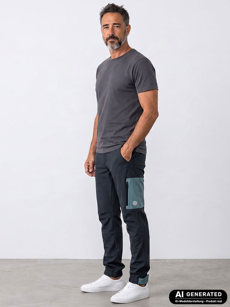 Baumfuchs Caprihose Herren Outdoor-Hose 20866 - Wanderhose Trekkinghose Innen mit Fleece Elastischer Bund, Vorgeformte Knie, Verstellbarer Beinabschluss