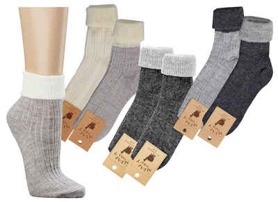 Mein Style Freizeitsocken Alpaka Шкарпетки Umschlag unisex dünn (2-Paar, 2 Paar) 2-er Pack