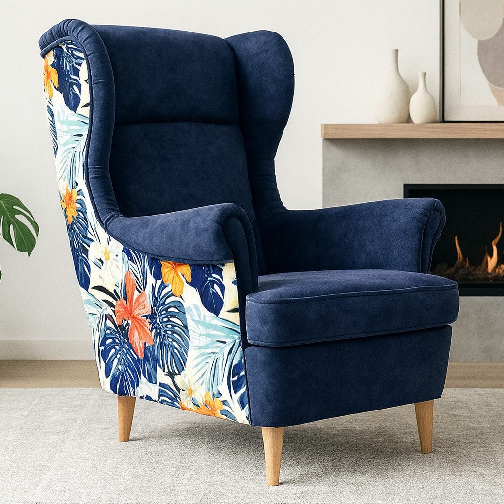 Beautysofa Ohrensessel Havana im skandinavischen Stil (hoher Rückenlehne & modernem Design), 4 trendige Farben zur Auswahl – Bild 4 von 5