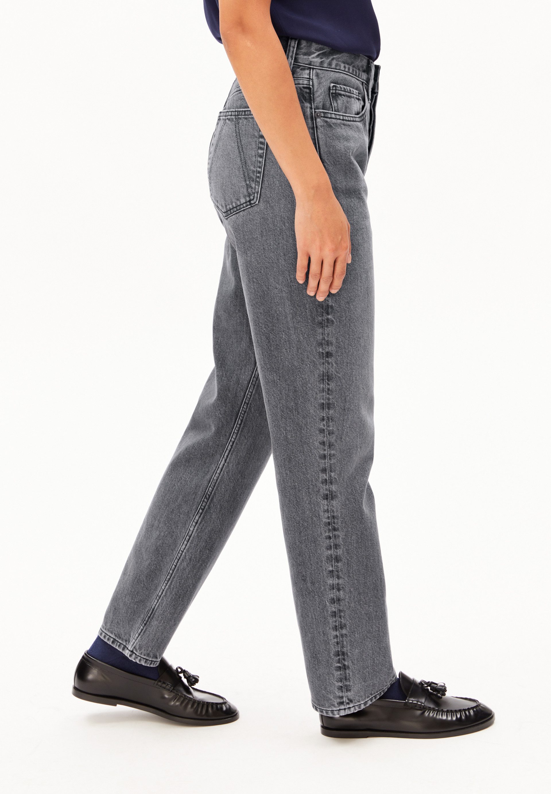 Armedangels Straight-Jeans AAIKALA (Non-Stretch, Regular Fit) High waist