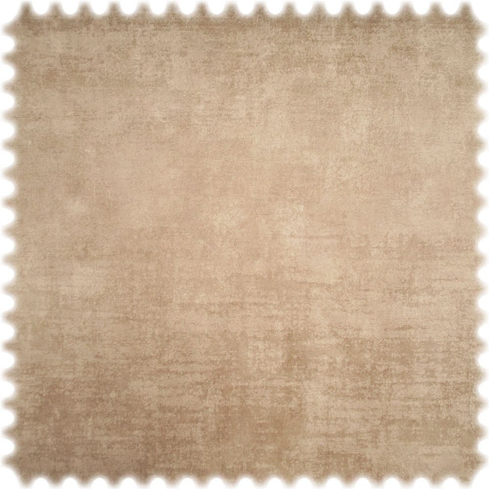 Heiro Stoff Vintage Samt Velours Möbelstoff Royal Beige mit Fleckschutz, Meterware - Breite:140 cm