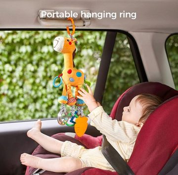 XDeer Handpuppe Hängendes Rasselspielzeug,Plüsch Spielzeug,Baby Kinderwagen Spielzeug, mit Windspielen,Autositz Krippe Plüsch Tier Aktivitäts Spielzeug