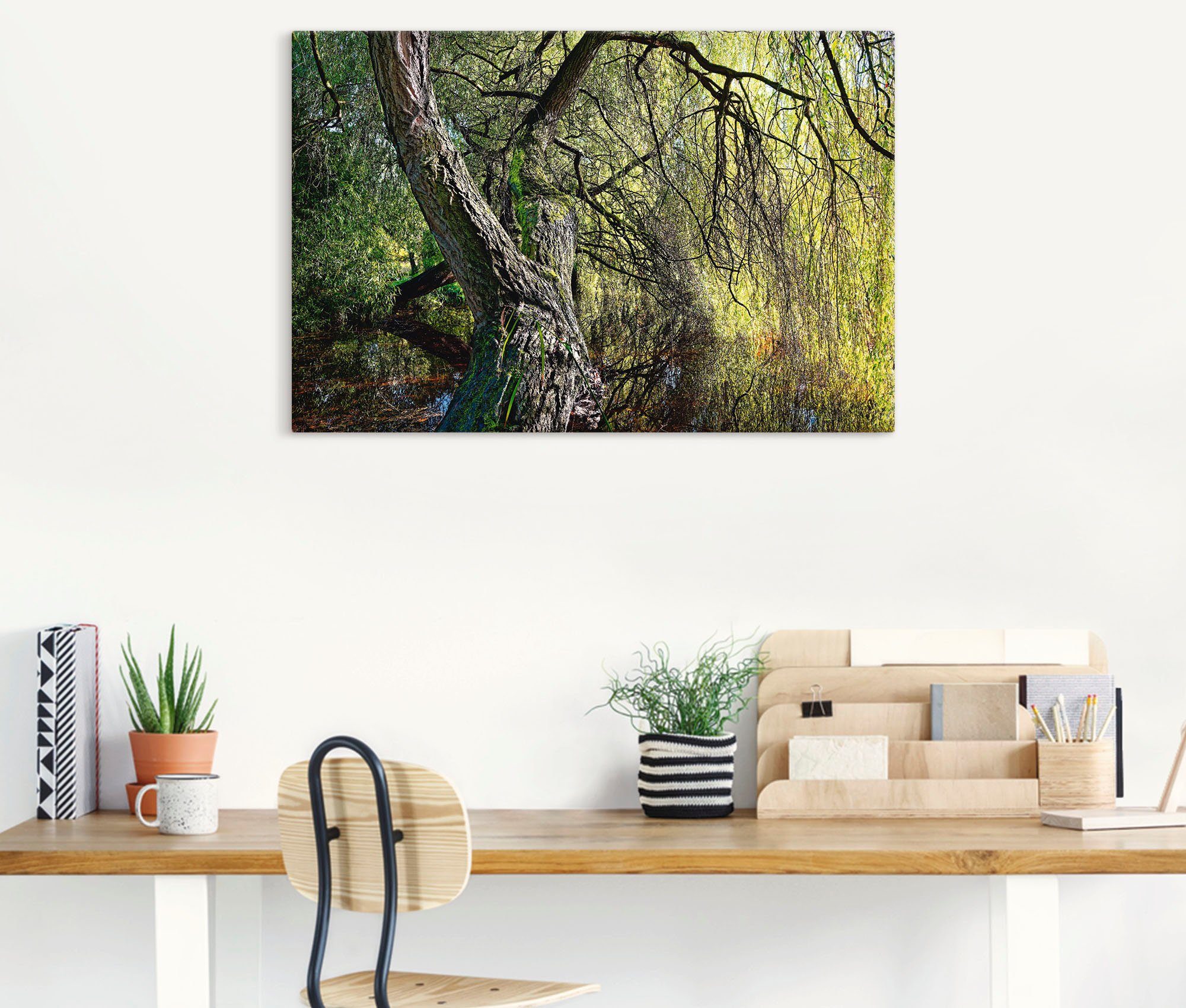 Artland Wandbild »Weidenbaum«, Baumbilder (1 Stück), in vielen Größen & Produktarten - Alubild / Outdoorbild für den Außenbereich, Leinwandbild, Poster, Wandaufkleber / Wandtattoo auch für Badezimmer geeignet-HomeTrends