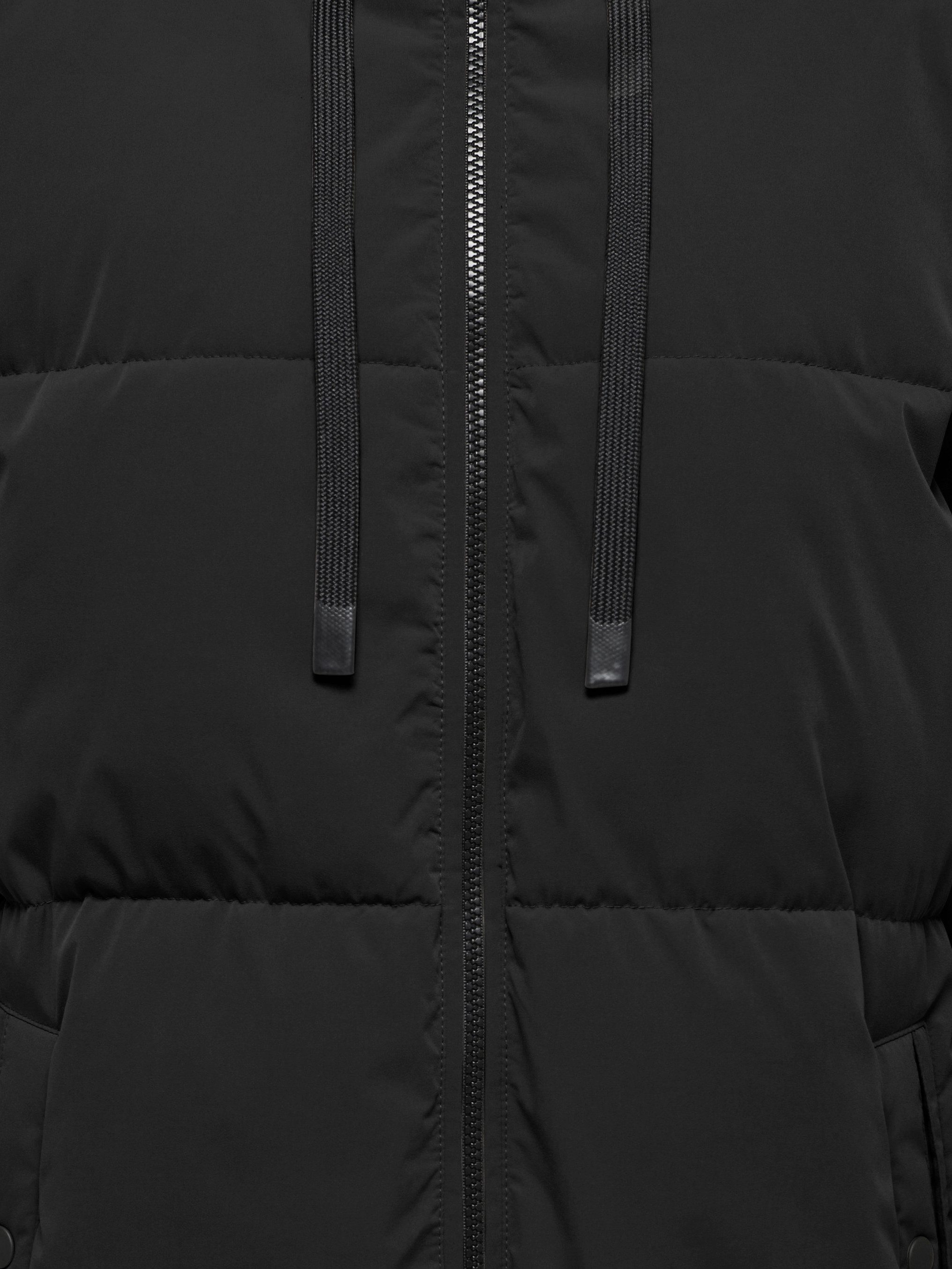 JDY Steppmantel JDYBLAIR LONG HOOD PUFFER OTW SIJ Kunstfaser, Kapuze mit Kordelzug