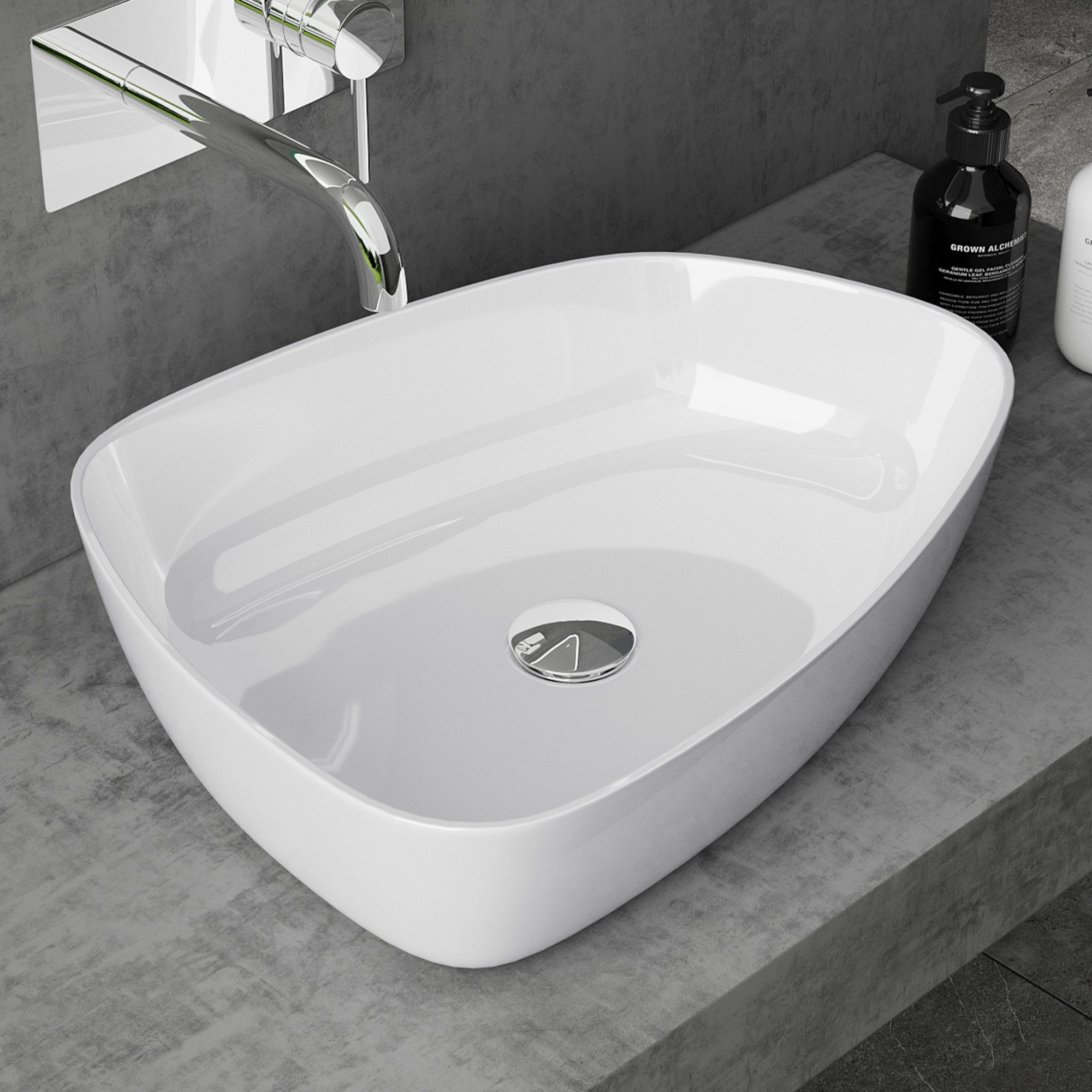 doporro Waschbecken Waschschale aus Gussmarmor Aufsatzwaschbecken günstig online kaufen