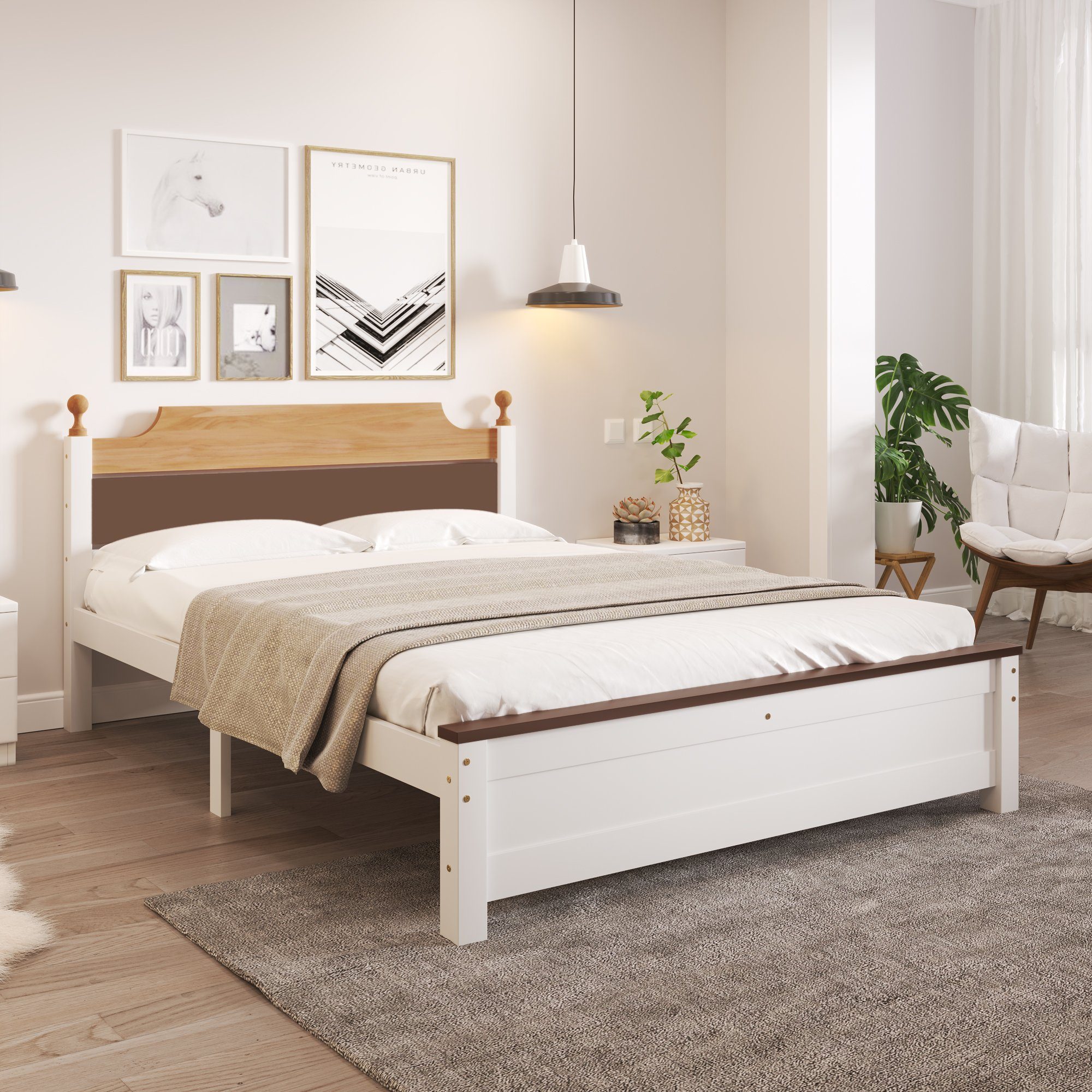 HAUSS SPOLE Holzbett Doppelbett Holzbett Bettrahmen Kinderbett Jugendbett ( günstig online kaufen