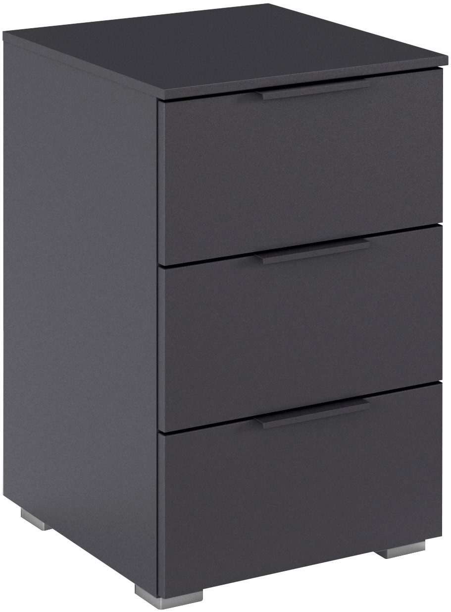 OTTO home Nachtkommode Nachttisch Nachtkonsole AGORDO in Dekor- oder Hochglanzfront (in zwei Griff-Farben, Breite 40 cm), mit 3 geräumigen Schubladen für viel Stauraum MADE IN GERMANY