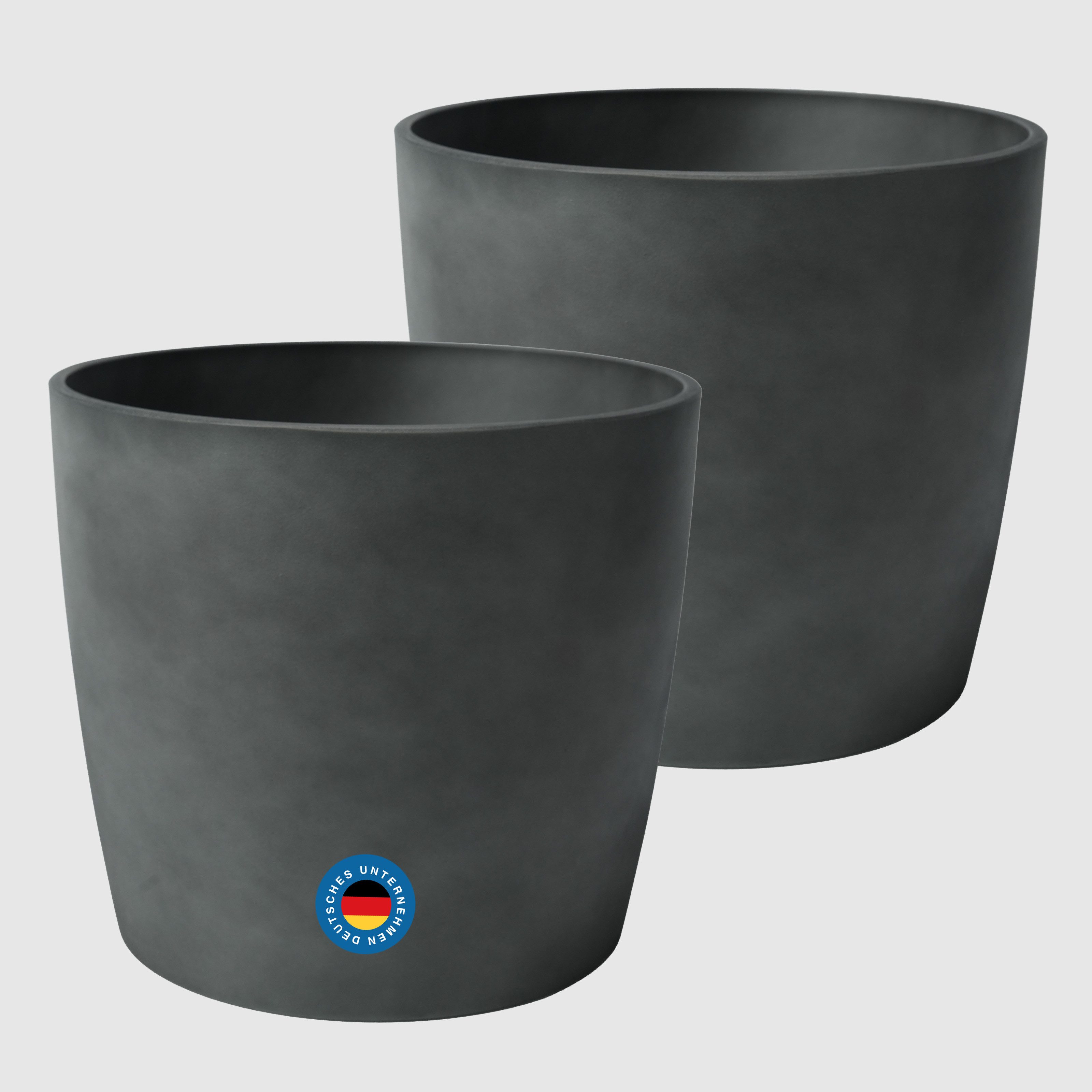 Zedelmaier Blumentopf 2er-Set Blumentopf mit extra Dicker Wand, mattierte Oberfläche