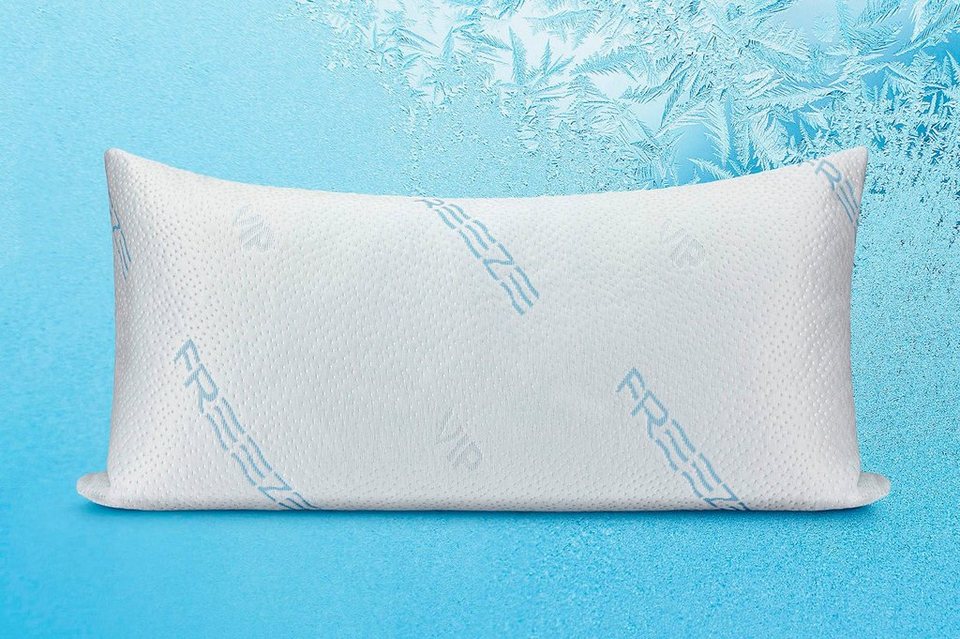 Visko-Kissen Freeze, DI QUATTRO, Kopfkissen mit kühlendem Effekt dank Freeze  Technologie, in 40x80 cm