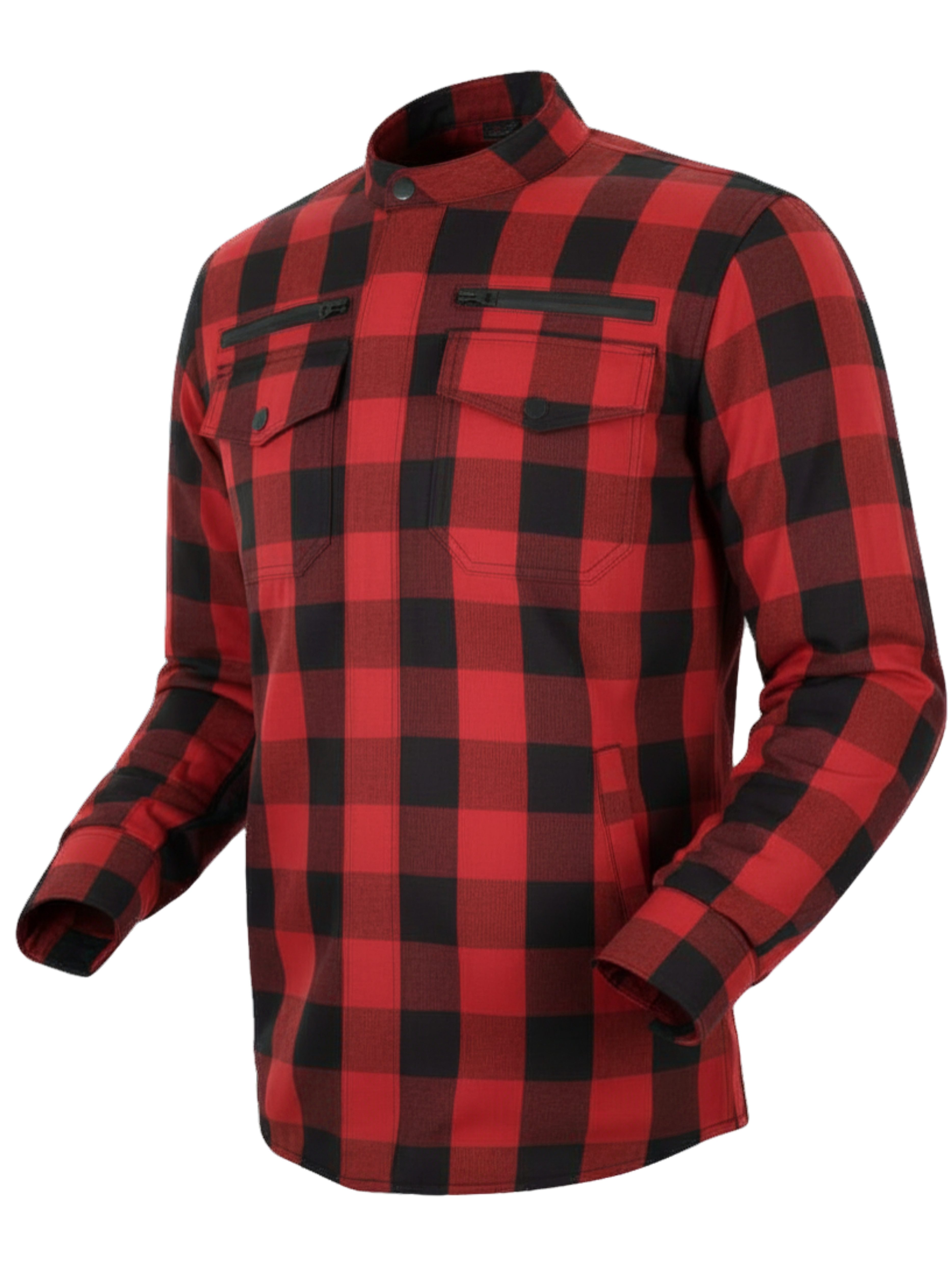 Motorradjacke Herren Motorradhemd mit Protektoren, Aramid, wasserdicht, Lumberjacke