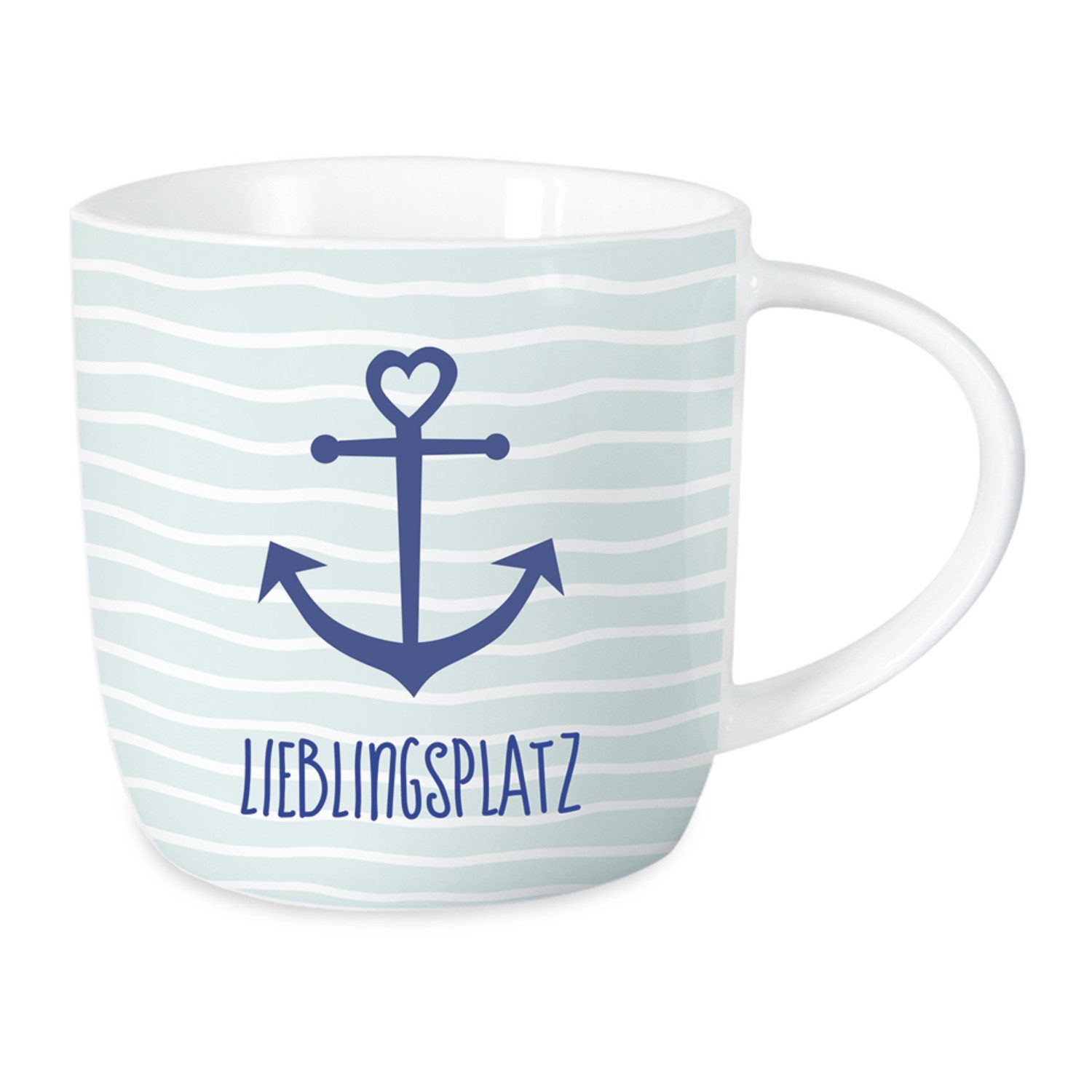 Grafik Werkstatt Tasse Grafik-Werkstatt Gute Laune Tasse, "Lieblingsplatz", Porzellan, Geeignet für die Mikrowelle und Spülmaschine