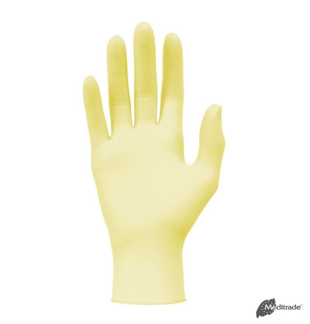 DocMed Latexhandschuhe Gentle Skin grip U.-Handschuhe Latex, PF, Gr. S/M/L (Einmalhandschuhe, 100-St., Hohe Elastizität und Reißfestigkeit für sichere Anwendung) Puderfrei – reduziert Hautirritationen und Allergierisiken