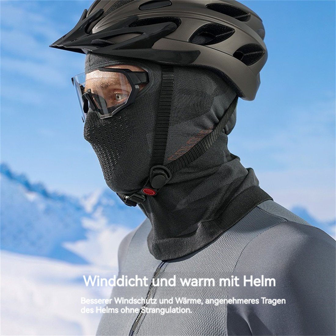 Unisex, Sturmhaube Reiten Skifahren Schutz DÖRÖY Warme Winter Maske, Maske Hals B Schwarz