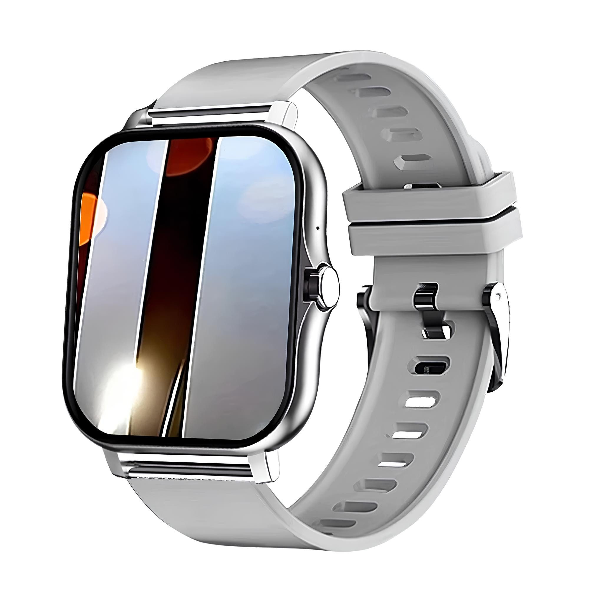 Lige Fitnessuhr Telefonfunktion 1.83 Zoll IP44 Wasserdicht Männer Frauen Smartwatch, Herzfrequenz-, Blutdruck- und Blutsauerstoffüberwachung