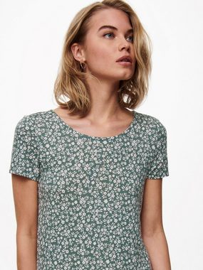 ONLY Shirtkleid Lockeres Mini Basic Shirtkleid mit Rücken Ausschnitt ONLBERA (knielang, 1-tlg) 4085 in Grün