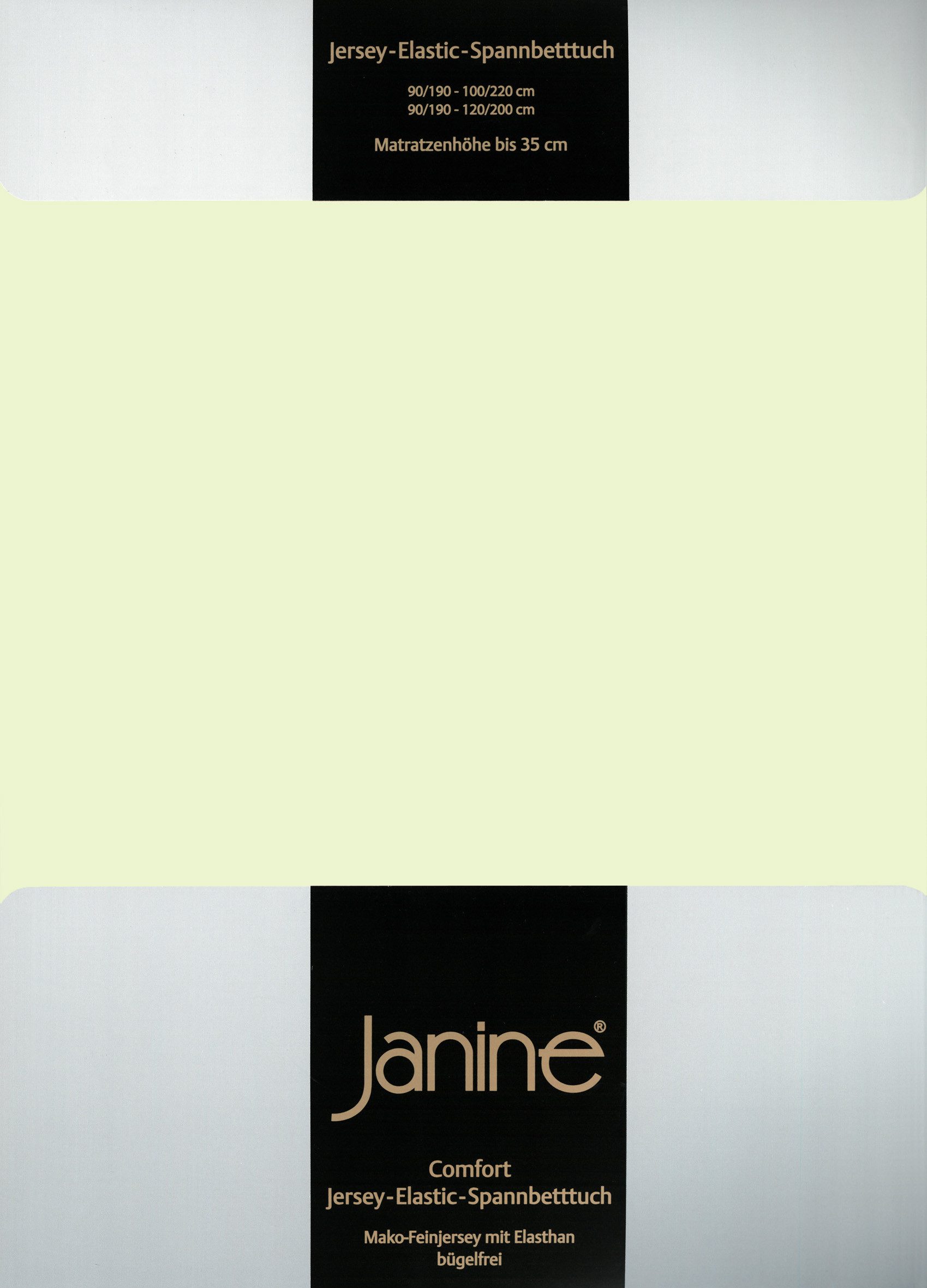 Janine Spannbettlaken ELASTIC 5002 Jersey Bettlaken mit Elasthan, 190 g/m², Jersey-Elasthan, Gummizug: rundum, (1 Stück), für Matratzen bis 35 cm Höhe, 95% Baum – Bild 4 von 5