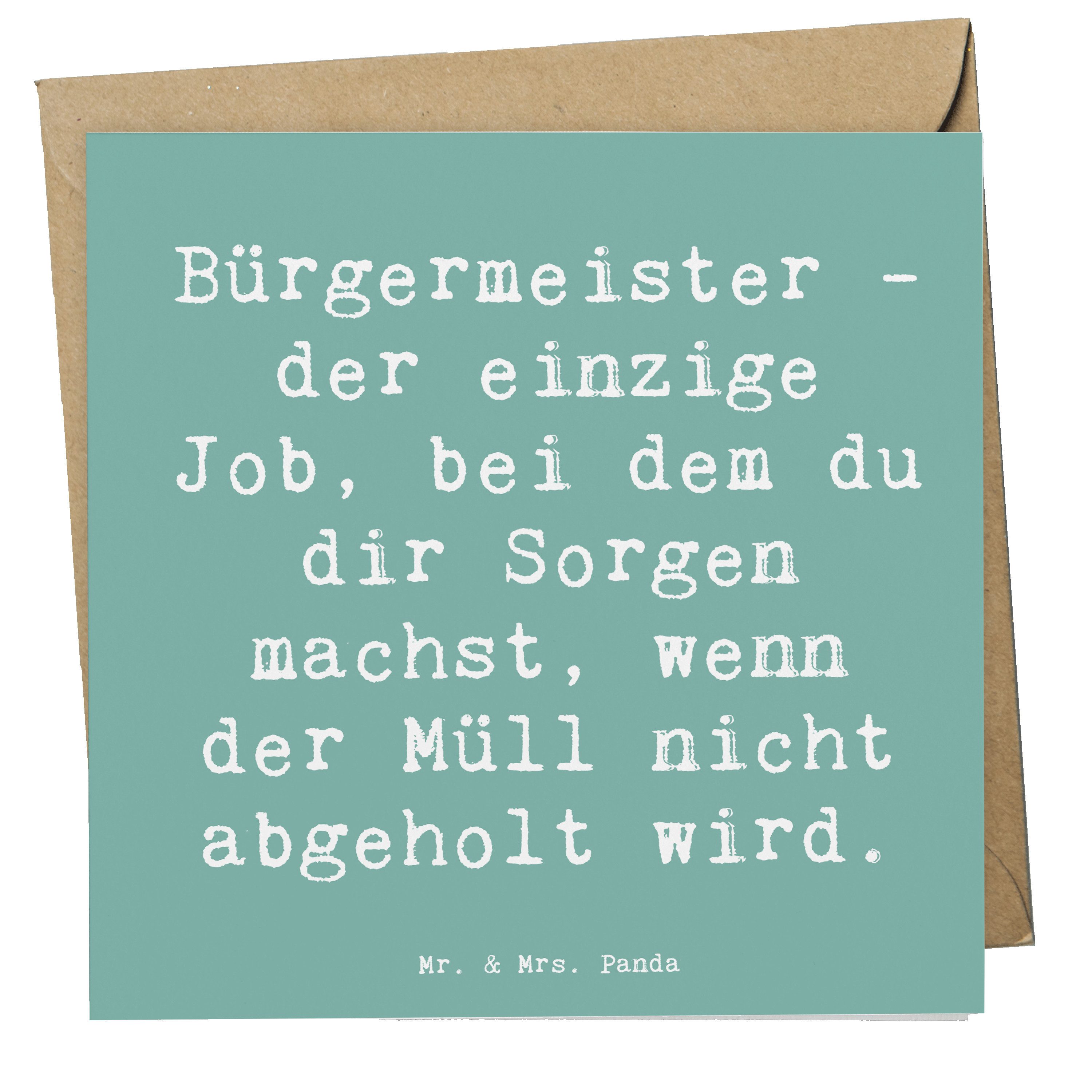 Grußkarte Bürgermeister Job - Meeresbrise - Geschenk, Verantwortung, Berufslieb