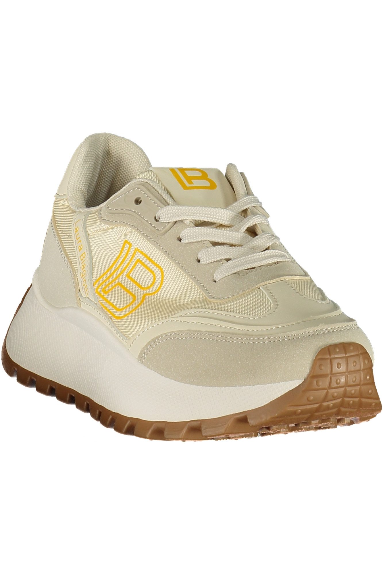 Laura Biagiotti Sneaker Beiger Damensneaker: Komfort mit gelben Details und