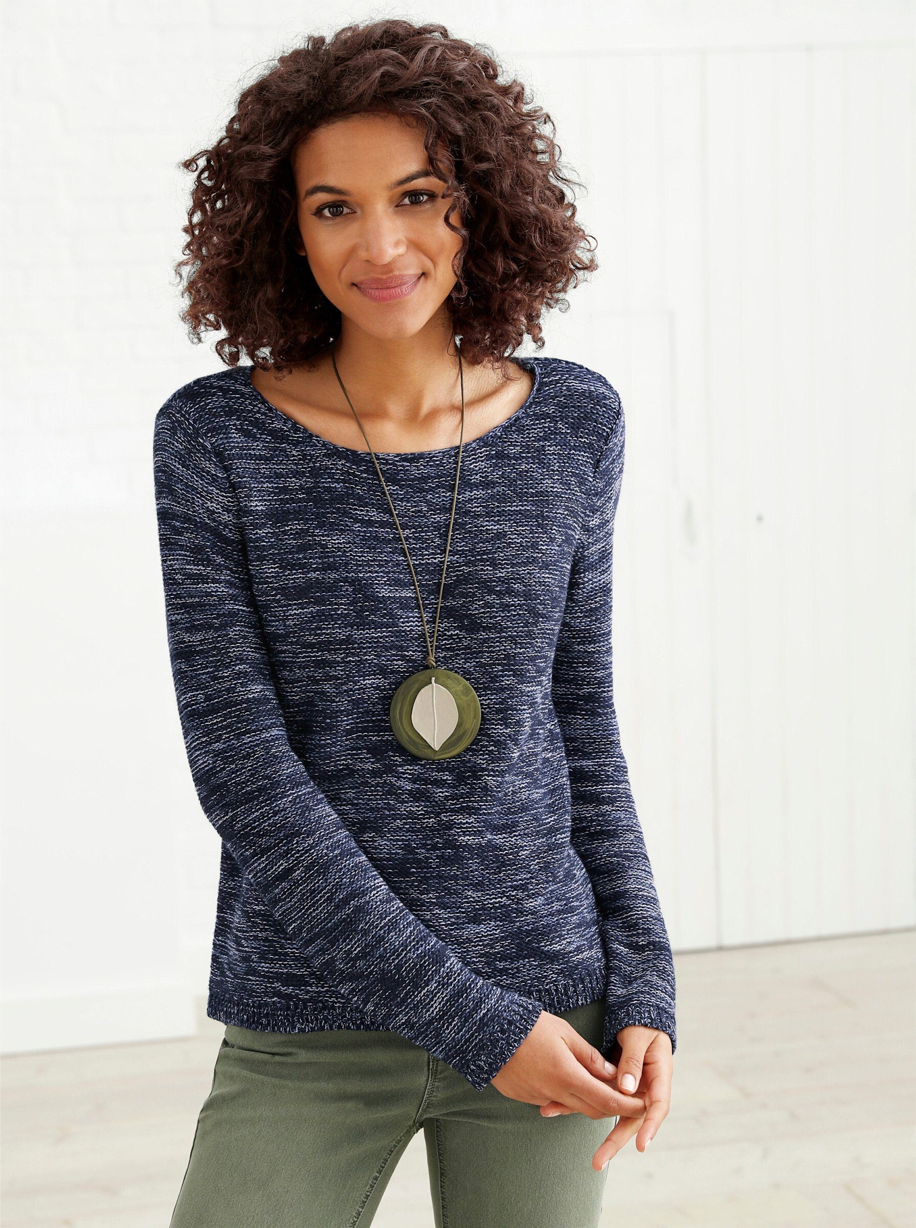Strickpullover Rundhalspullover