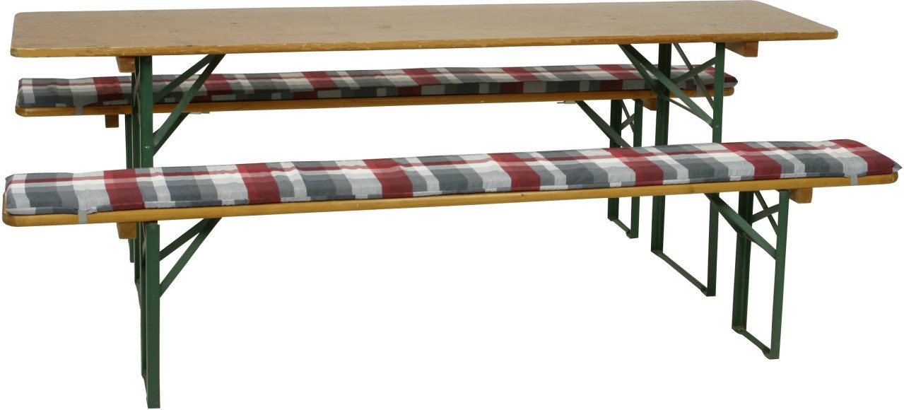 Bankauflage GO-DE Bierbank-Auflage kariert 220 x 25 x 4 cm