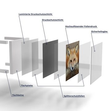 DEQORI Couchtisch 'Reineke, der Fuchs', Glas Beistelltisch Glastisch modern