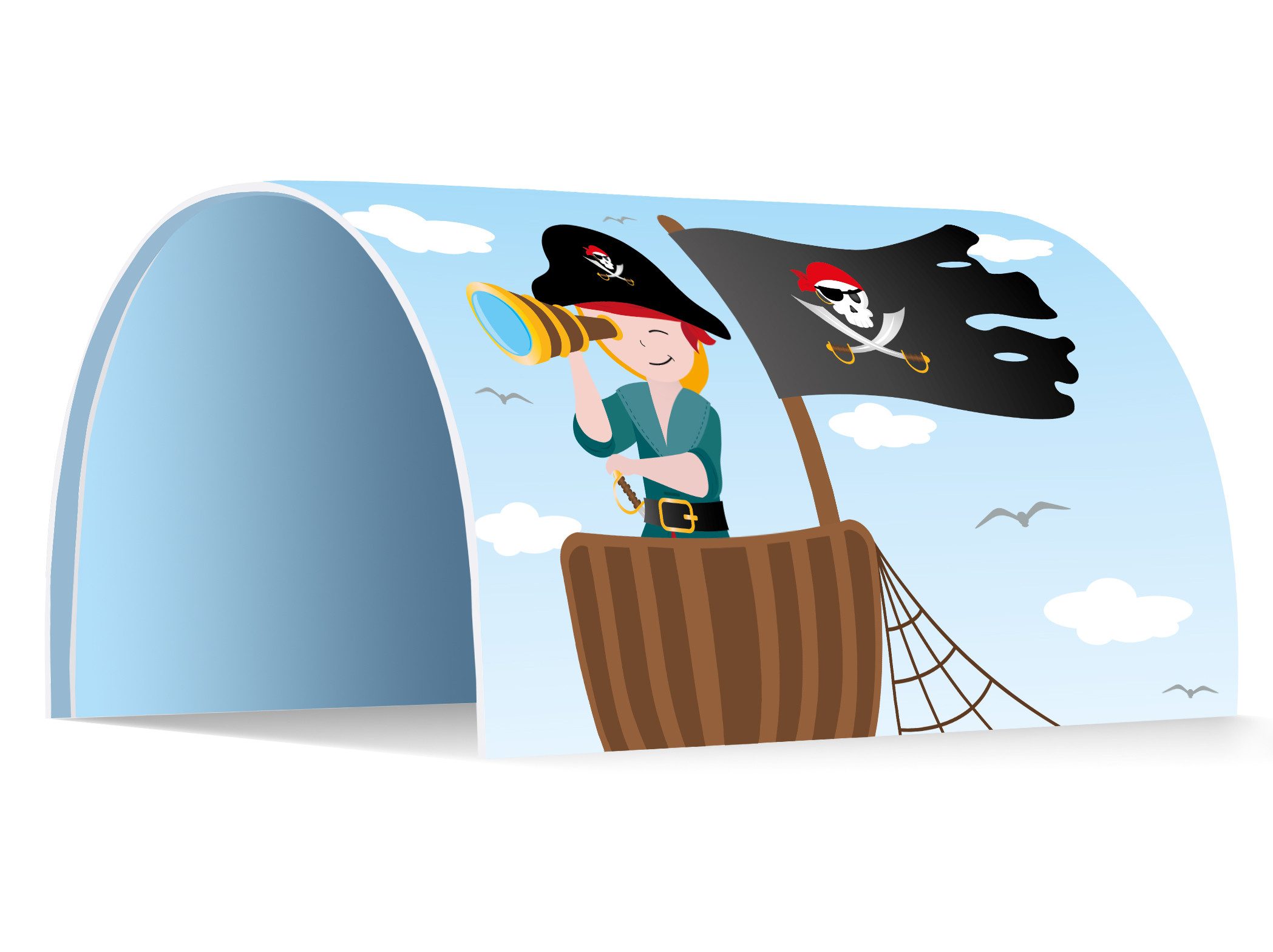 Ticaa Betttunnel Tunnel "Pirat Luan" für Hoch- und Etagenbetten günstig online kaufen