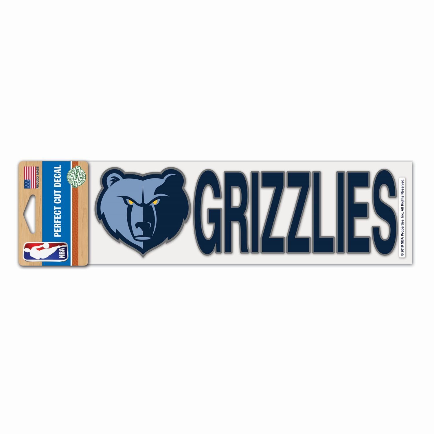 WinCraft Wanddekoobjekt NBA Perfect Cut Aufkleber 8x25cm Memphis Grizzlies